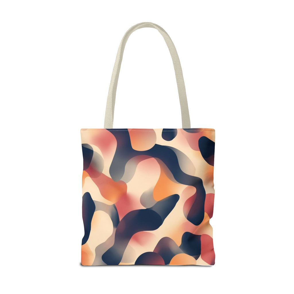Abstract Camouflage Tote Bag – Blush & Navy All-Over Print Beach & Market Tote