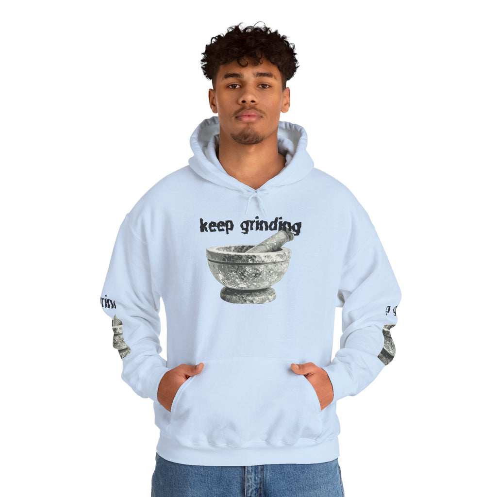 Keep Grinding Hoodie — Mortar & Pestle Graphic Hoodie