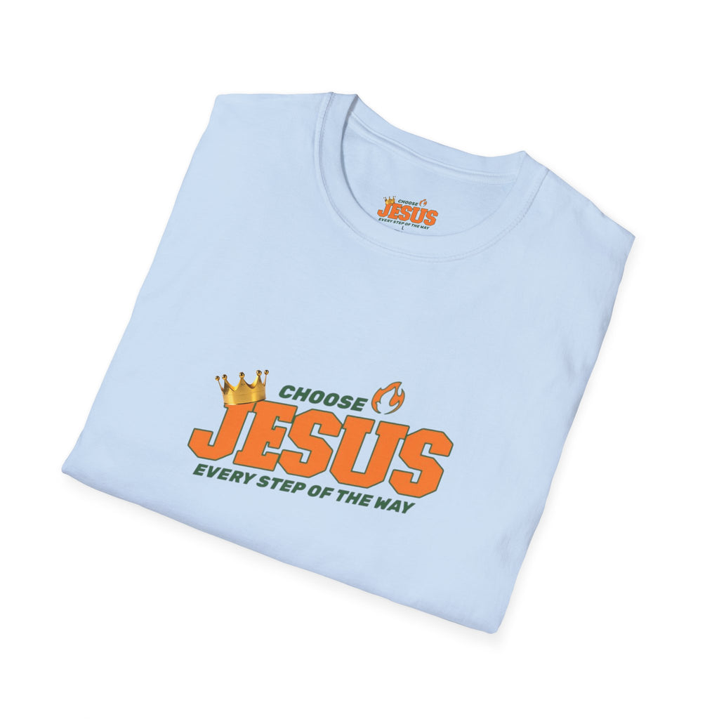 Religious T-Shirt: "Choose Jesus" Inspirational Tee – Every Step of the Way