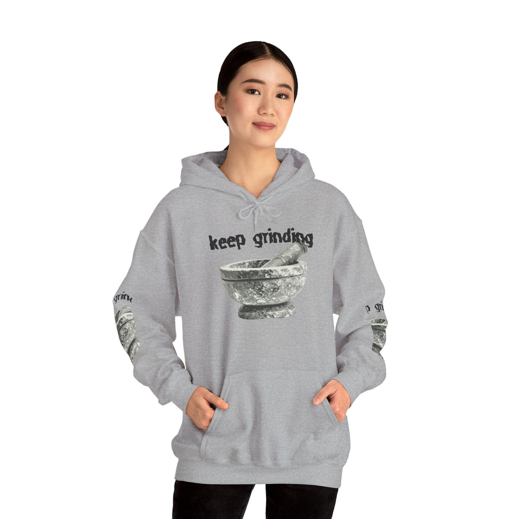 Keep Grinding Hoodie — Mortar & Pestle Graphic Hoodie