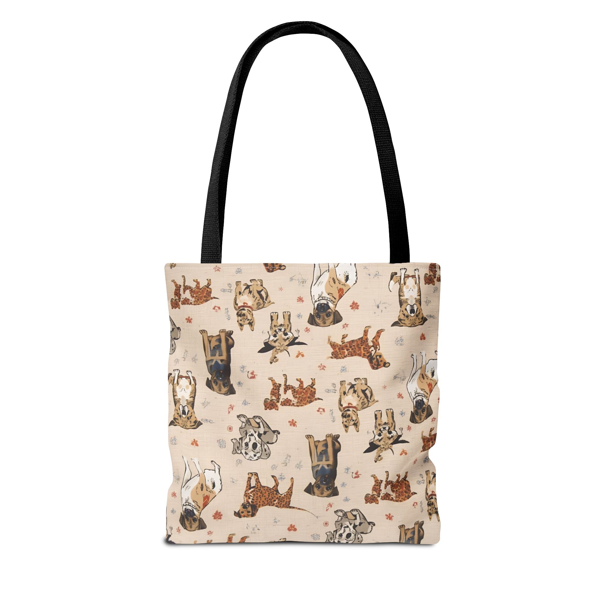 Dog Pattern Tote Bag — Cute Watercolor Puppies All-Over Print
