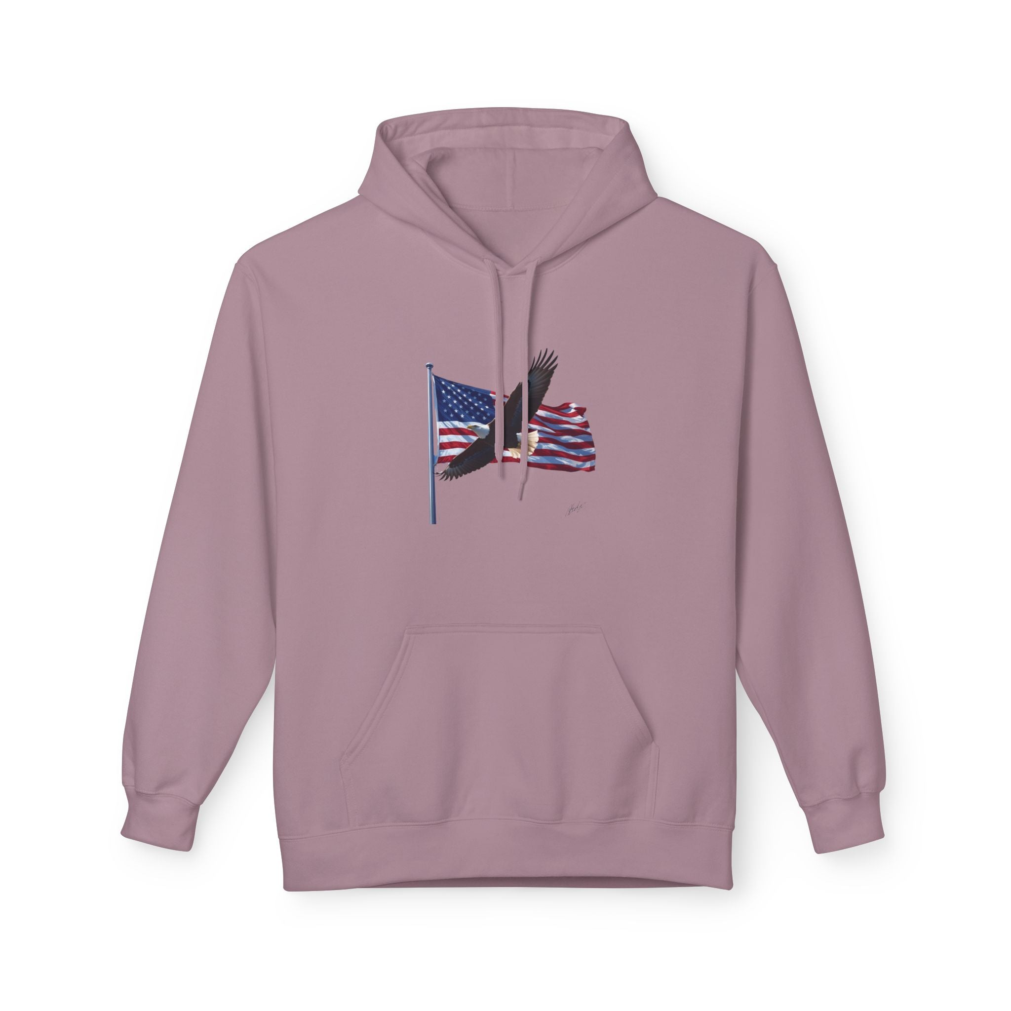 American Flag & Eagle Hoodie — Patriotic USA Bald Eagle Pullover