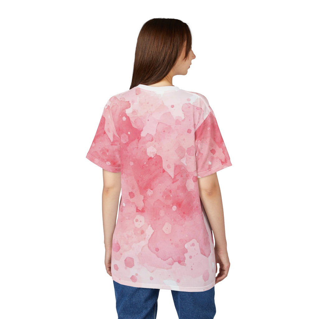 Pink Watercolor Wash Tee - All-Over Print Casual Shirt