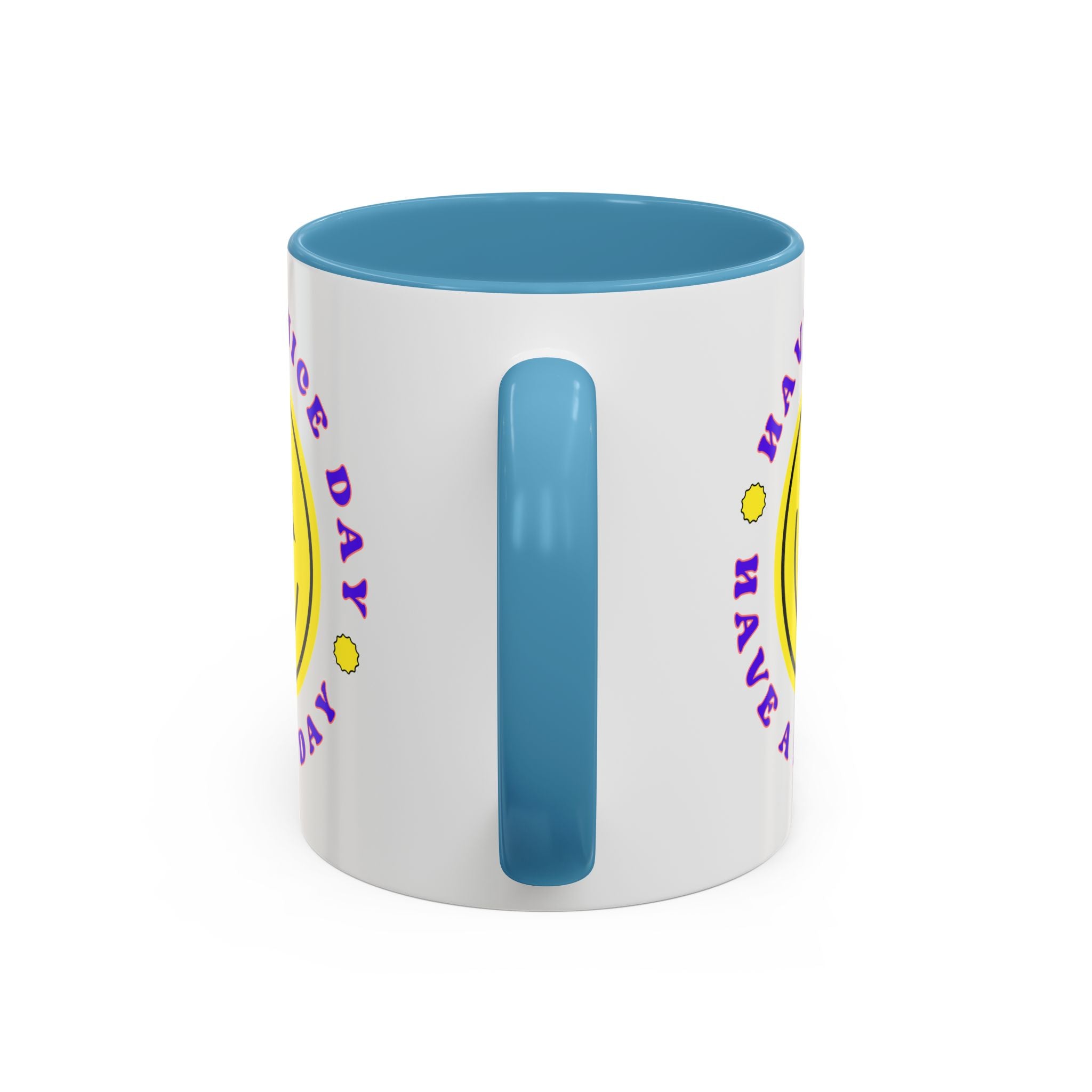 Have a Nice Day Smile Face Coffee Mug — Retro Yellow Smiley Accent Mug (11/15oz)