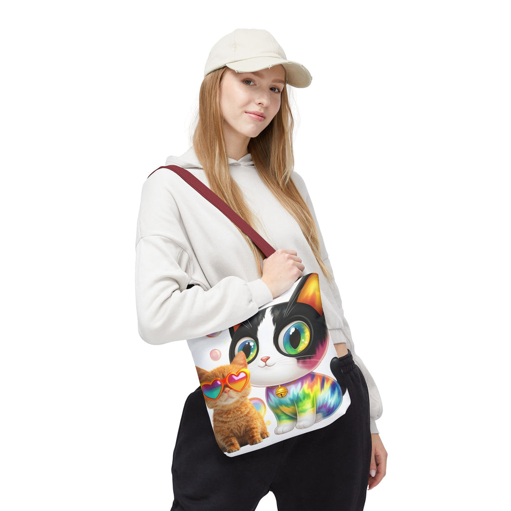 Cutie Kitties All-Over Print Tote Bag — Cute Cat Shopper for Everyday Use