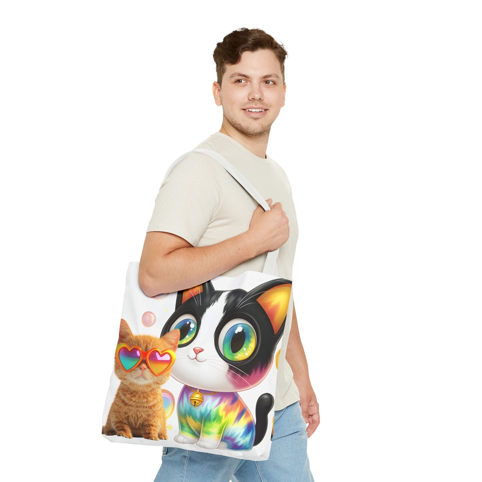 Cutie Kitties All-Over Print Tote Bag — Cute Cat Shopper for Everyday Use
