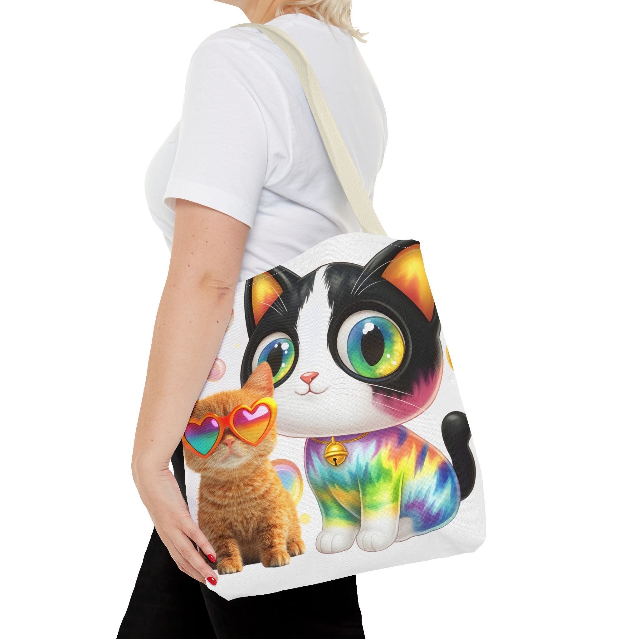 Cutie Kitties All-Over Print Tote Bag — Cute Cat Shopper for Everyday Use