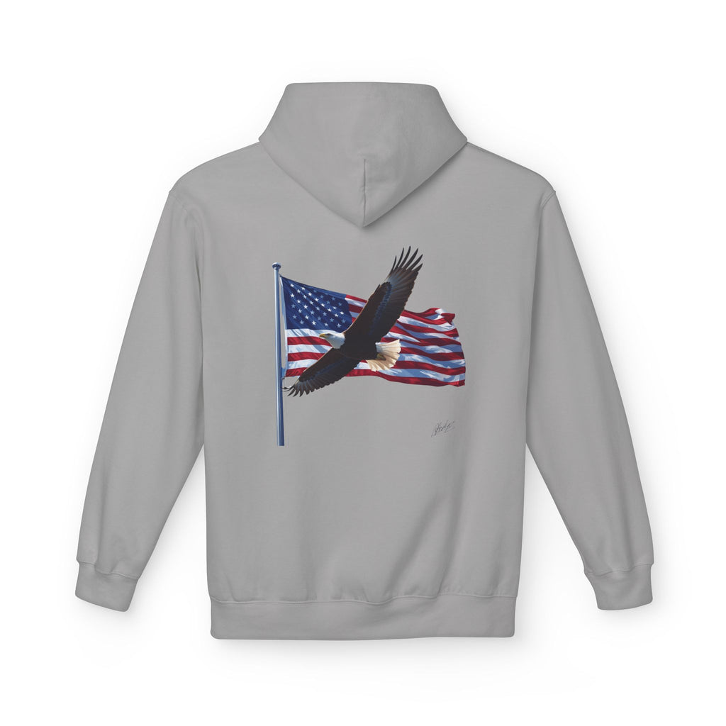 American Flag & Eagle Hoodie — Patriotic USA Bald Eagle Pullover