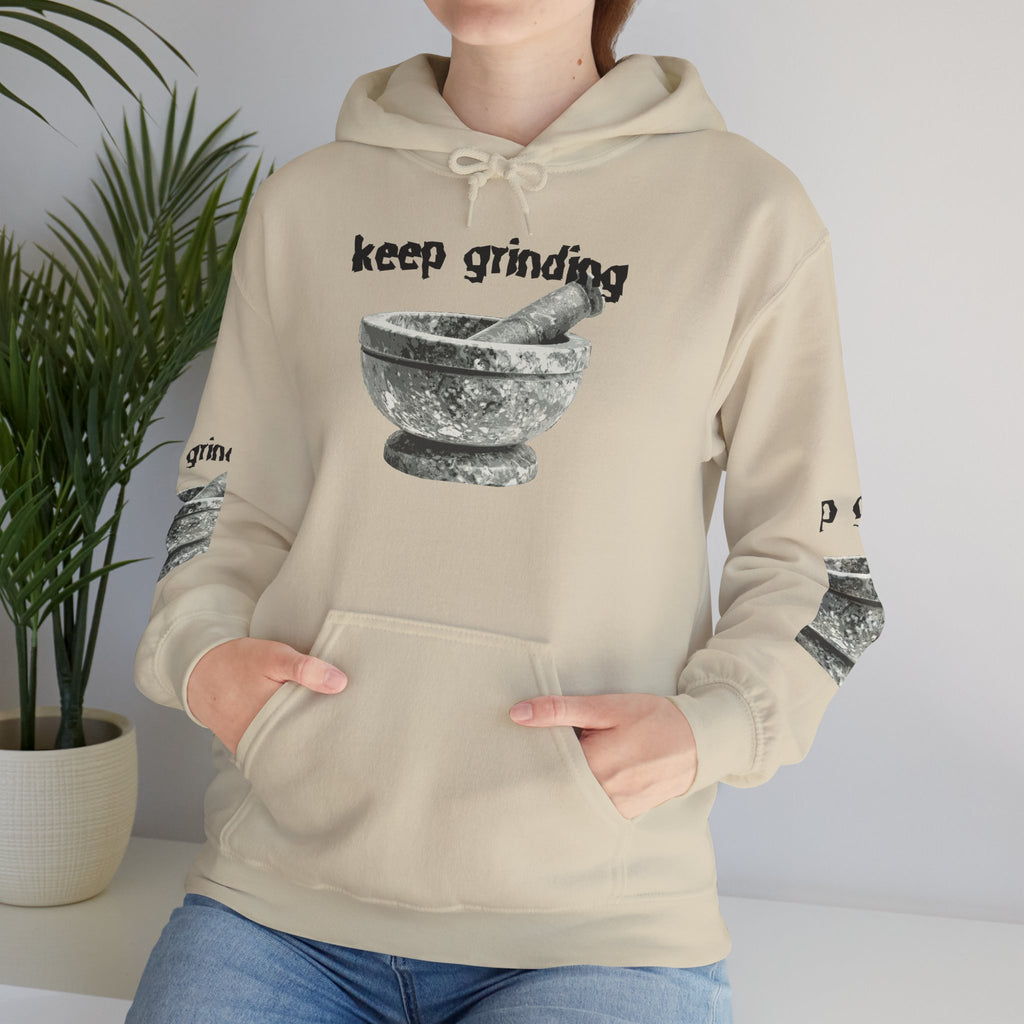 Keep Grinding Hoodie — Mortar & Pestle Graphic Hoodie