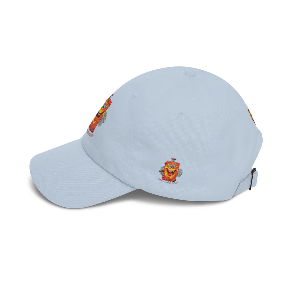 Smiling Cereal Mascot Dad Cap — Retro Breakfast Cartoon Embroidered Hat