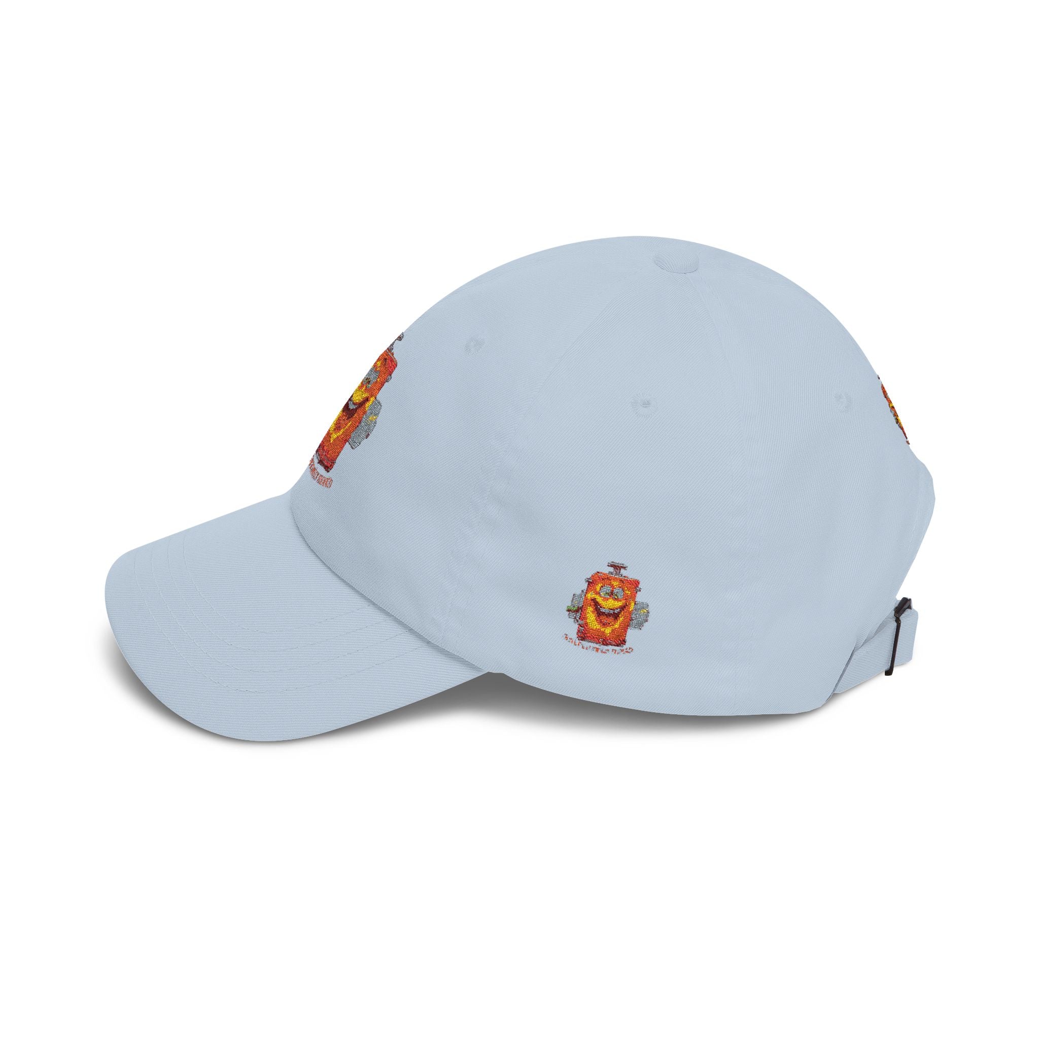 Smiling Cereal Mascot Dad Cap — Retro Breakfast Cartoon Embroidered Hat