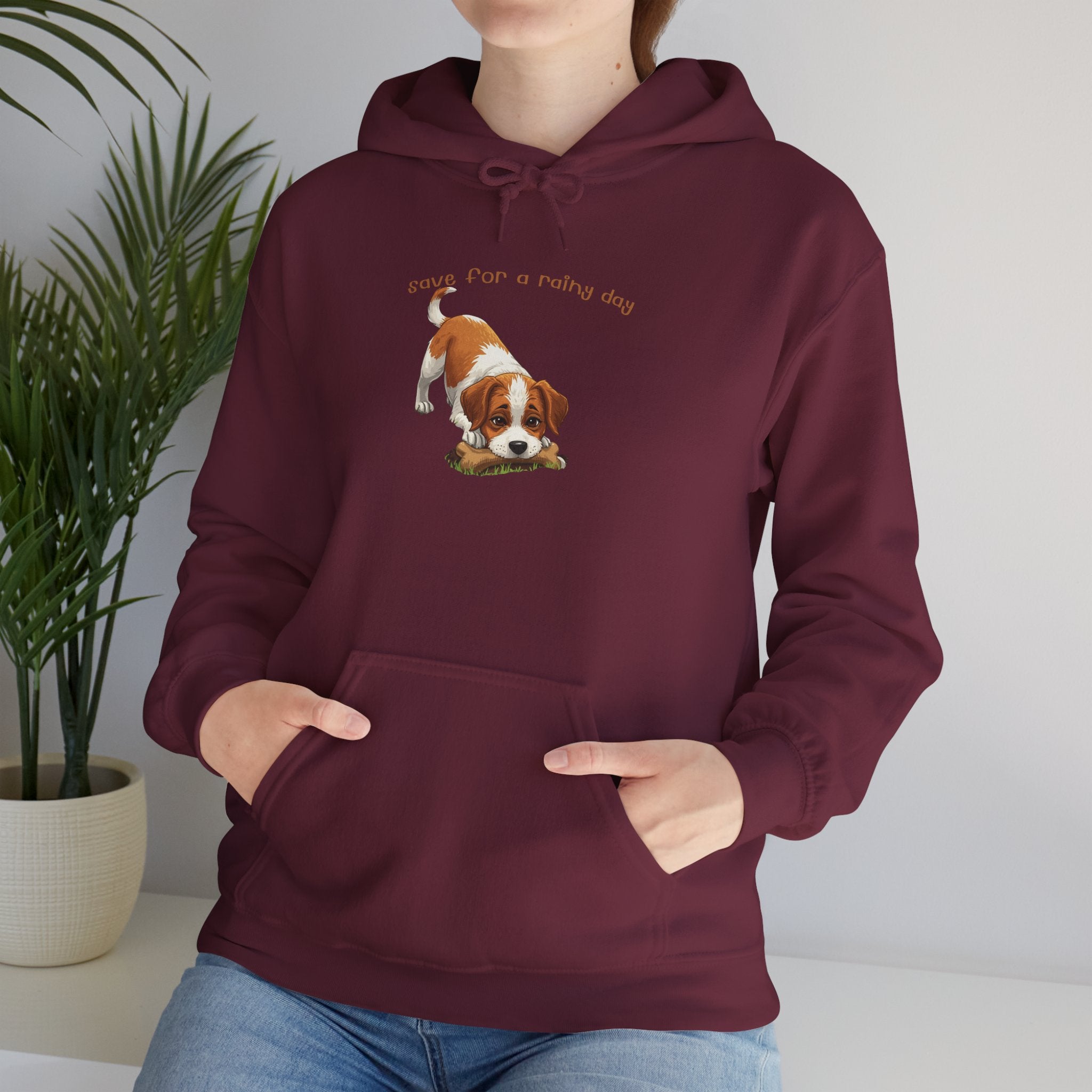Cute Puppy Hoodie – "Down For A Netflix Day" Cozy Dog Sweatshirt
