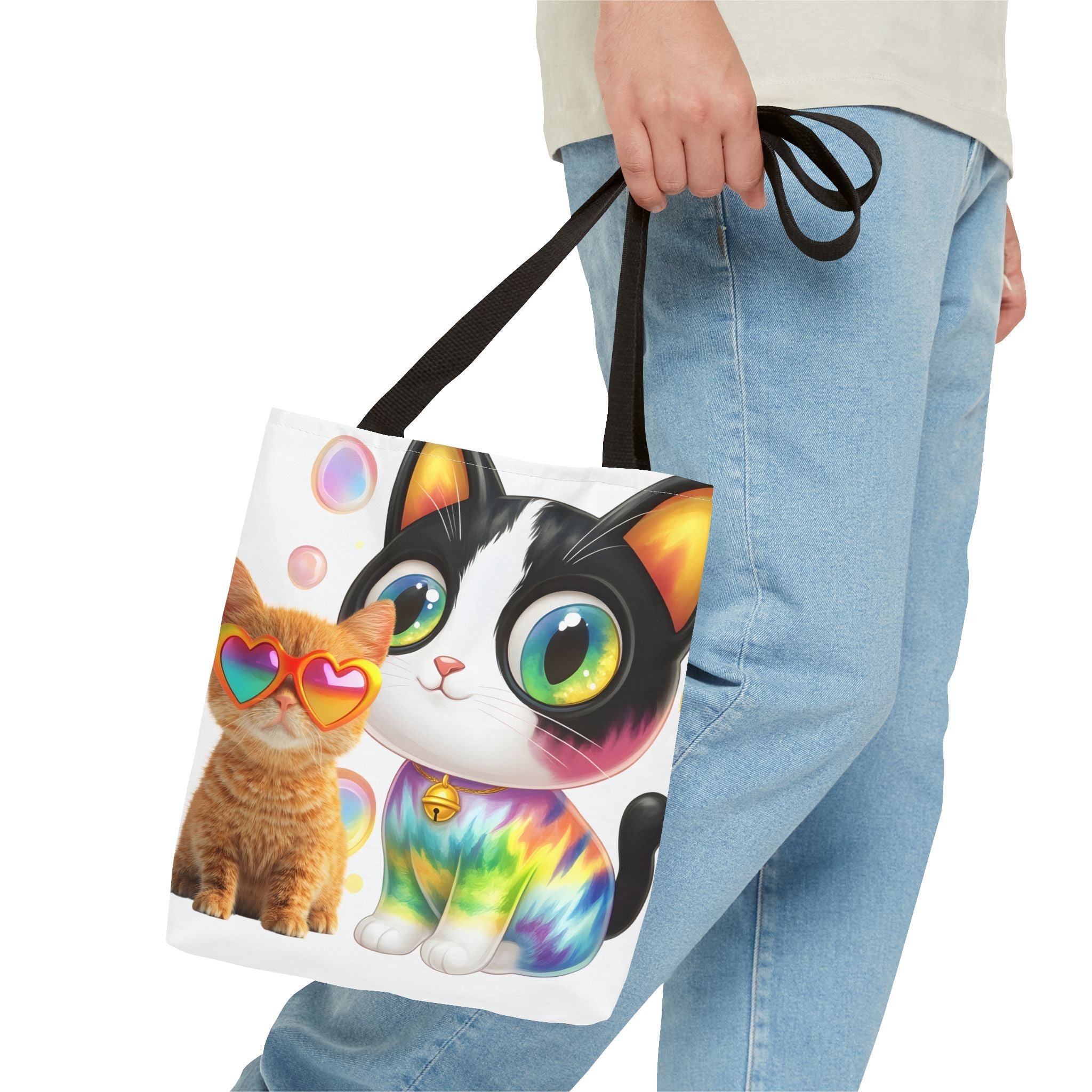 Cutie Kitties All-Over Print Tote Bag — Cute Cat Shopper for Everyday Use