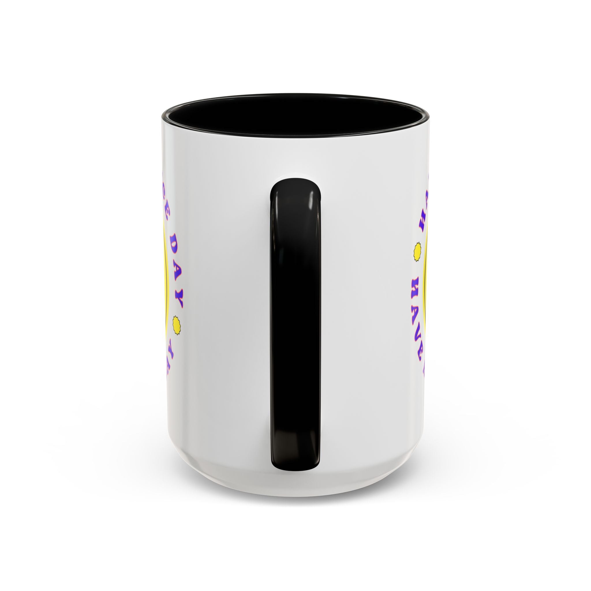 Have a Nice Day Smile Face Coffee Mug — Retro Yellow Smiley Accent Mug (11/15oz)