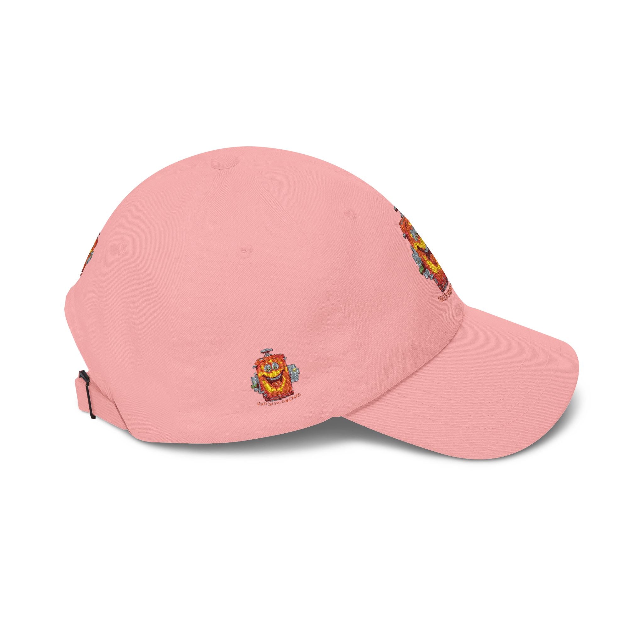 Smiling Cereal Mascot Dad Cap — Retro Breakfast Cartoon Embroidered Hat