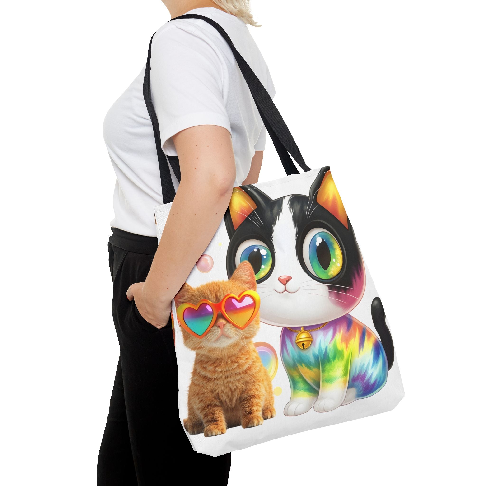 Cutie Kitties All-Over Print Tote Bag — Cute Cat Shopper for Everyday Use