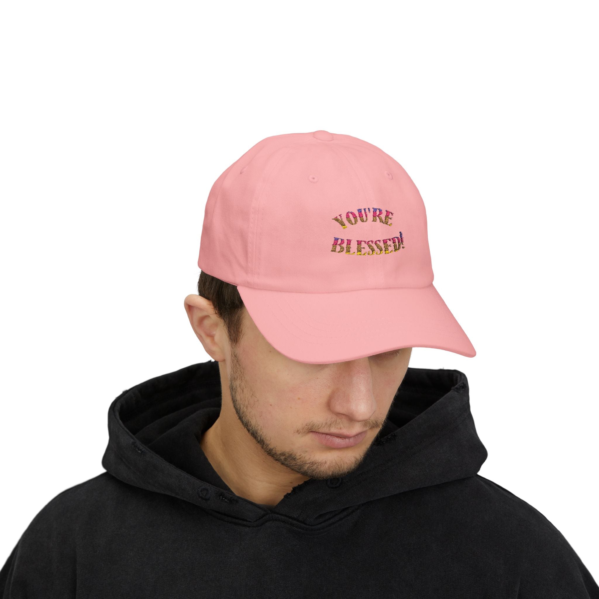 Dad Cap — "You're Blessed!" Embroidered Floral Script Baseball Hat