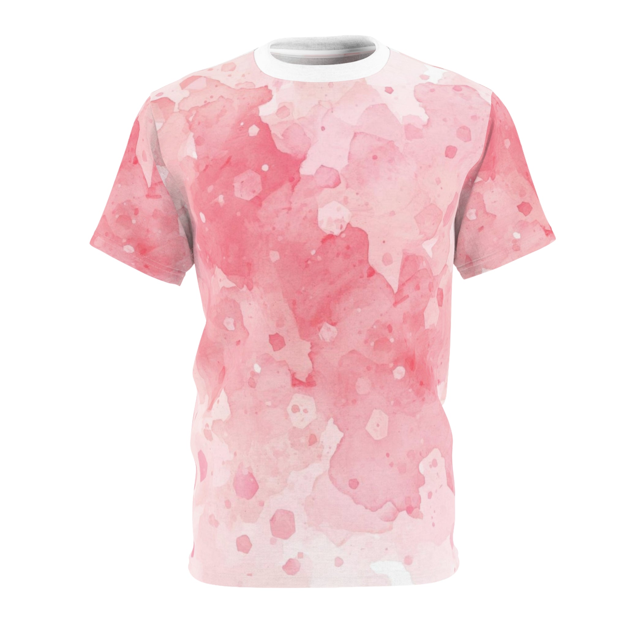 Pink Watercolor Wash Tee - All-Over Print Casual Shirt