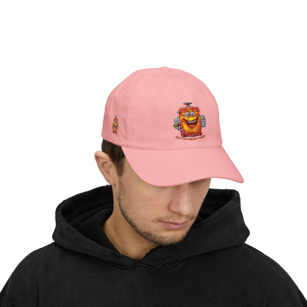 Smiling Cereal Mascot Dad Cap — Retro Breakfast Cartoon Embroidered Hat