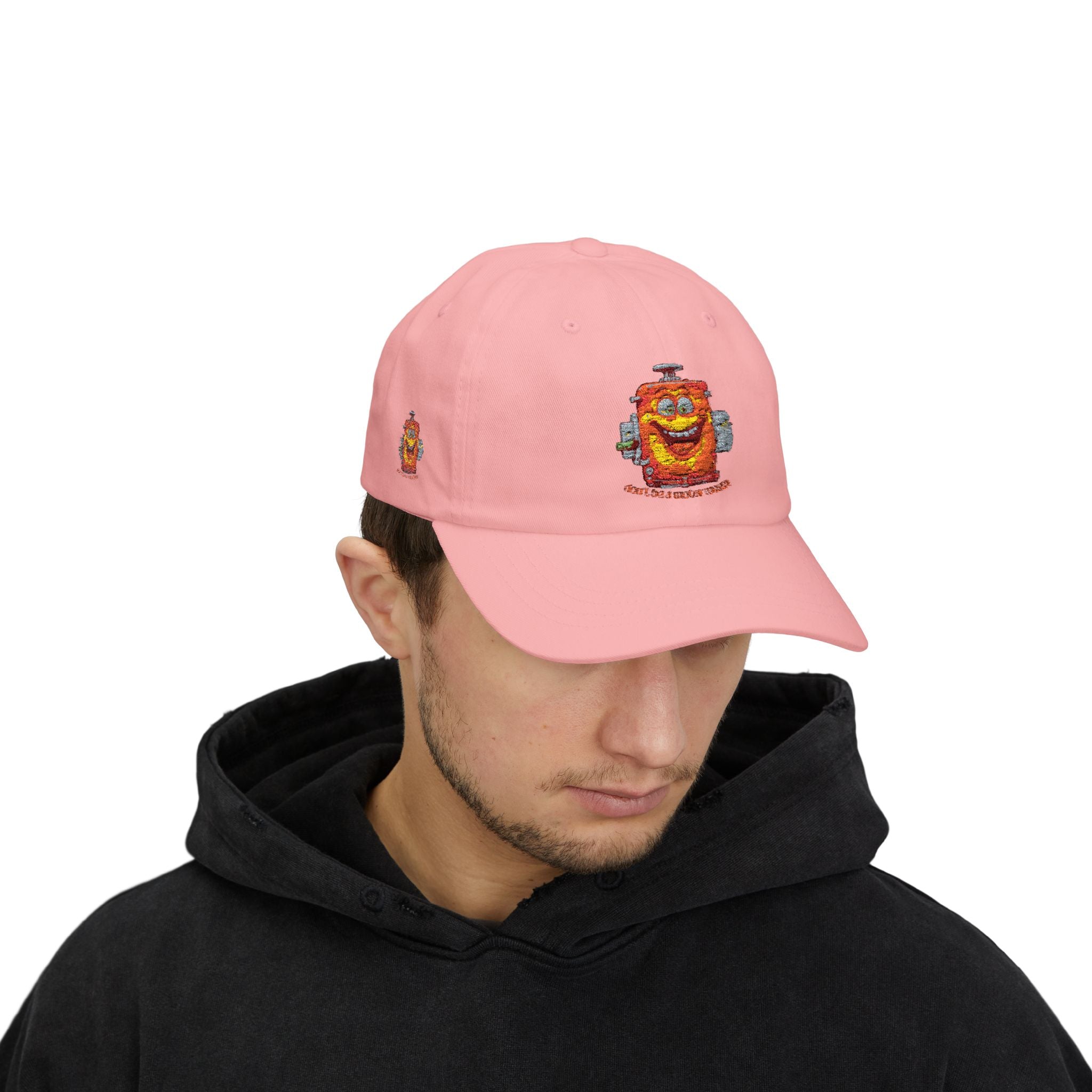 Smiling Cereal Mascot Dad Cap — Retro Breakfast Cartoon Embroidered Hat
