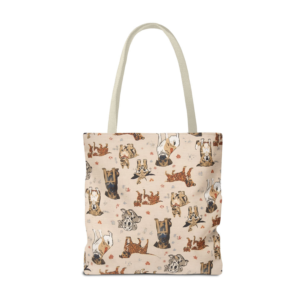Dog Pattern Tote Bag — Cute Watercolor Puppies All-Over Print