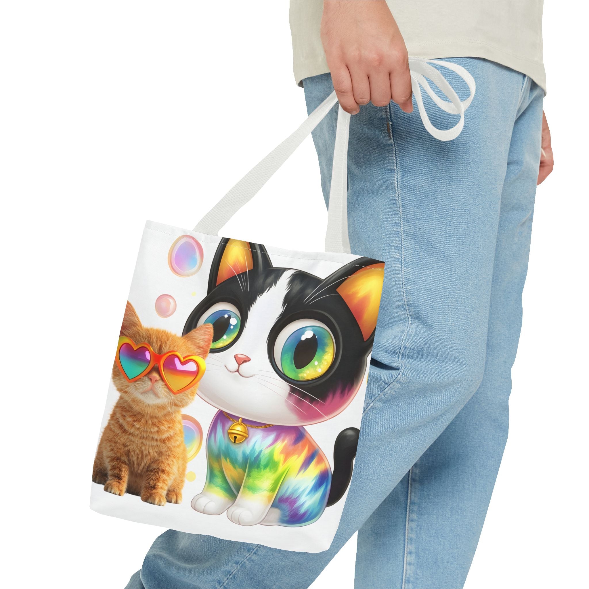 Cutie Kitties All-Over Print Tote Bag — Cute Cat Shopper for Everyday Use