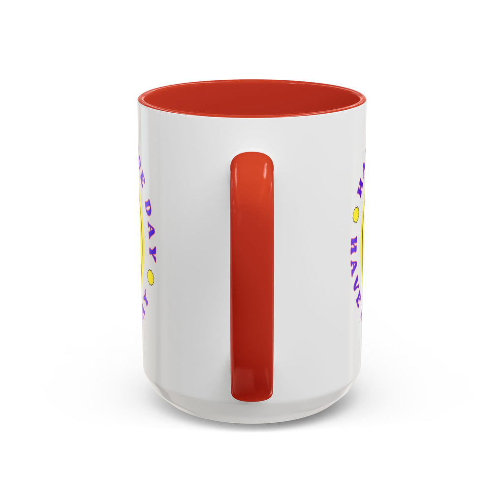 Have a Nice Day Smile Face Coffee Mug — Retro Yellow Smiley Accent Mug (11/15oz)