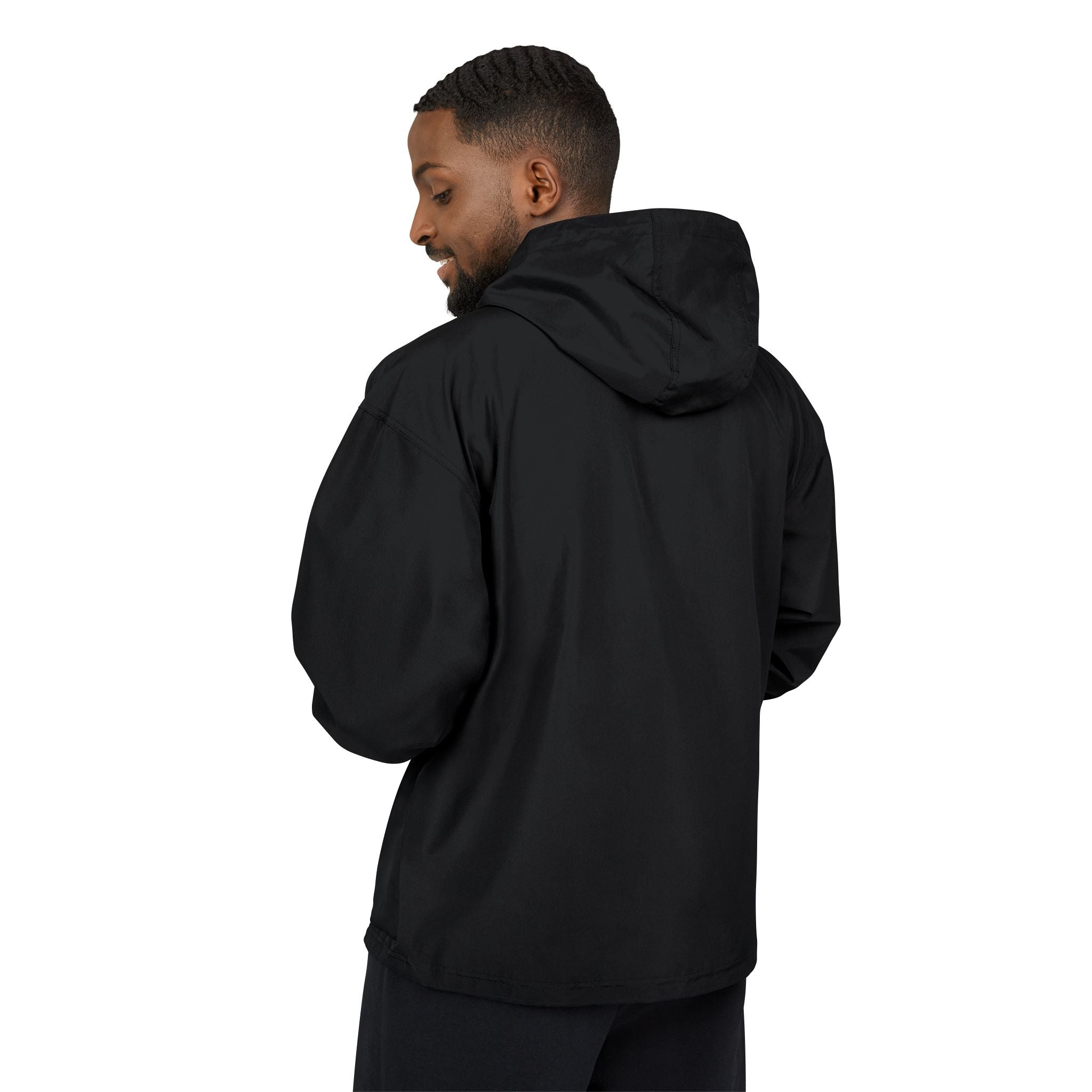 Anorak Jacket - Floral Skull Patch Packable Windbreaker