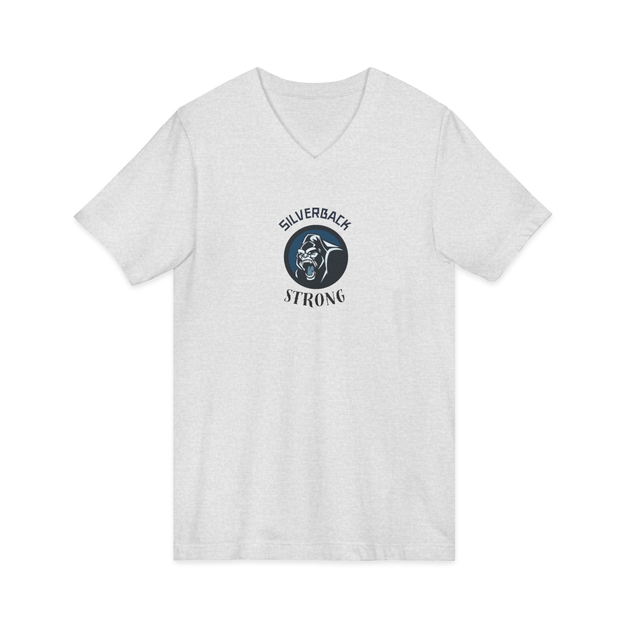 Silverback Strong V-Neck Tee — "Forever My Crew" Gorilla Tribute Shirt
