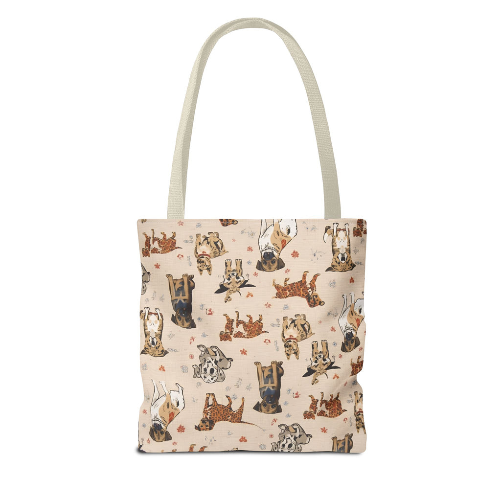 Dog Pattern Tote Bag — Cute Watercolor Puppies All-Over Print