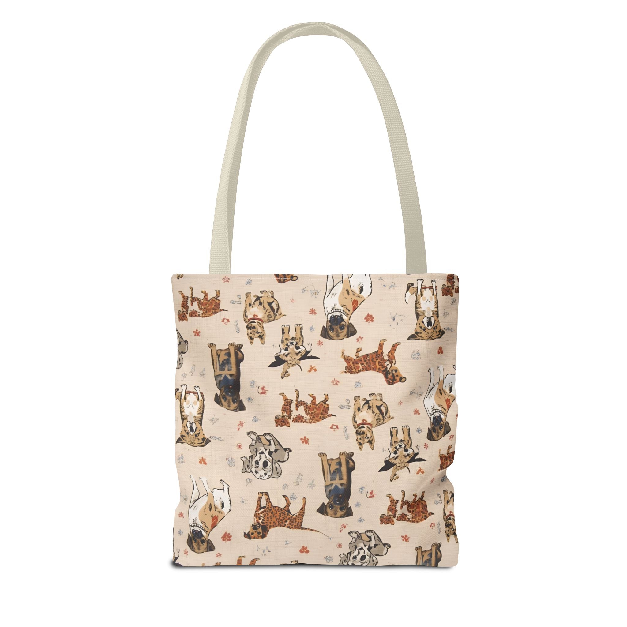 Dog Pattern Tote Bag — Cute Watercolor Puppies All-Over Print