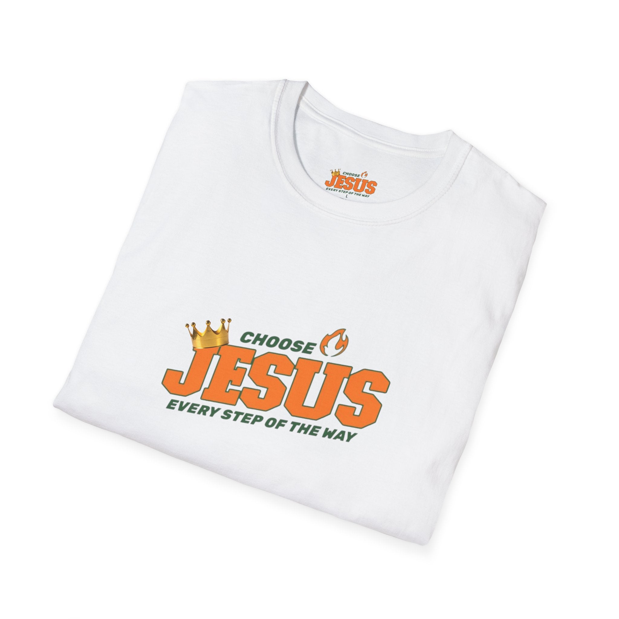 Religious T-Shirt: "Choose Jesus" Inspirational Tee – Every Step of the Way