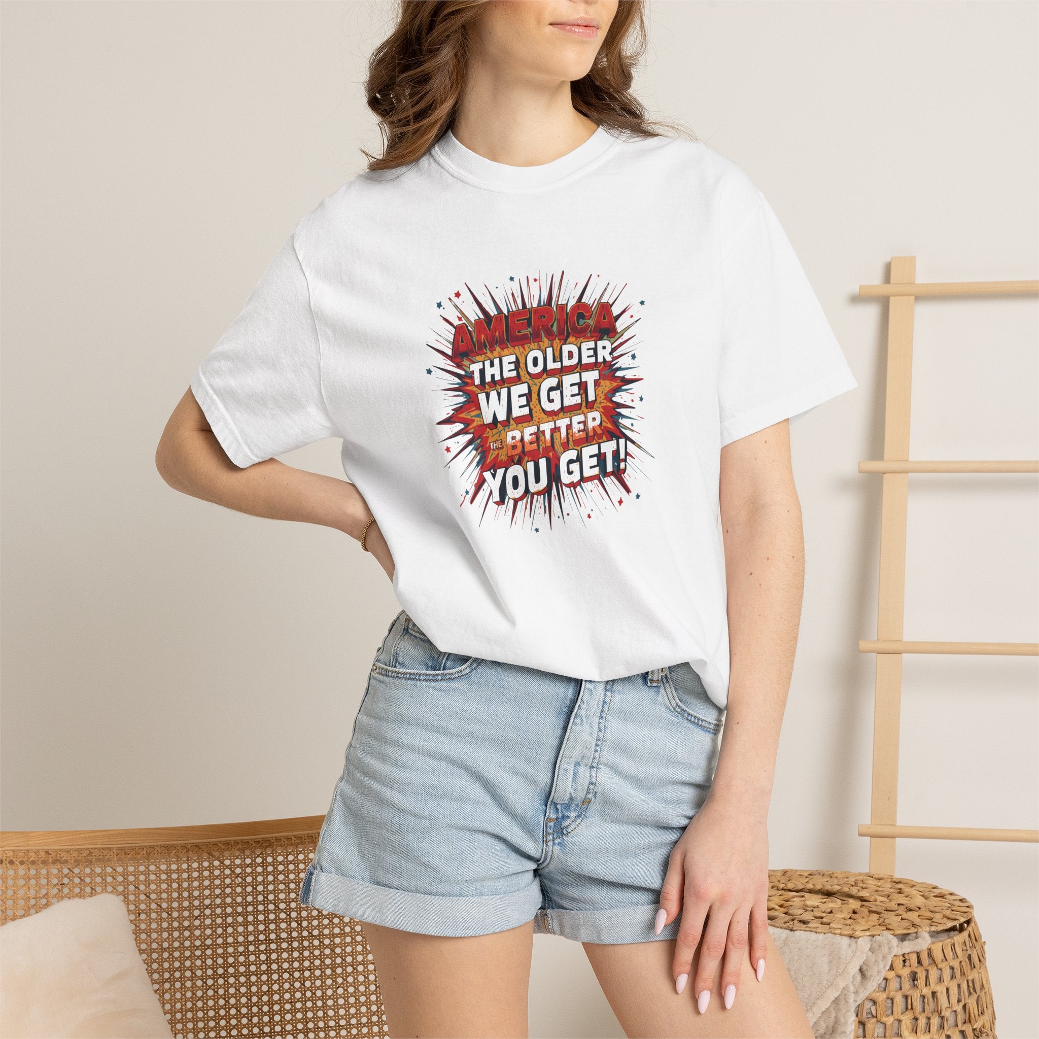 T-Shirt — Retro Comic 'The Older We Get, The Better You Get' Graphic Tee