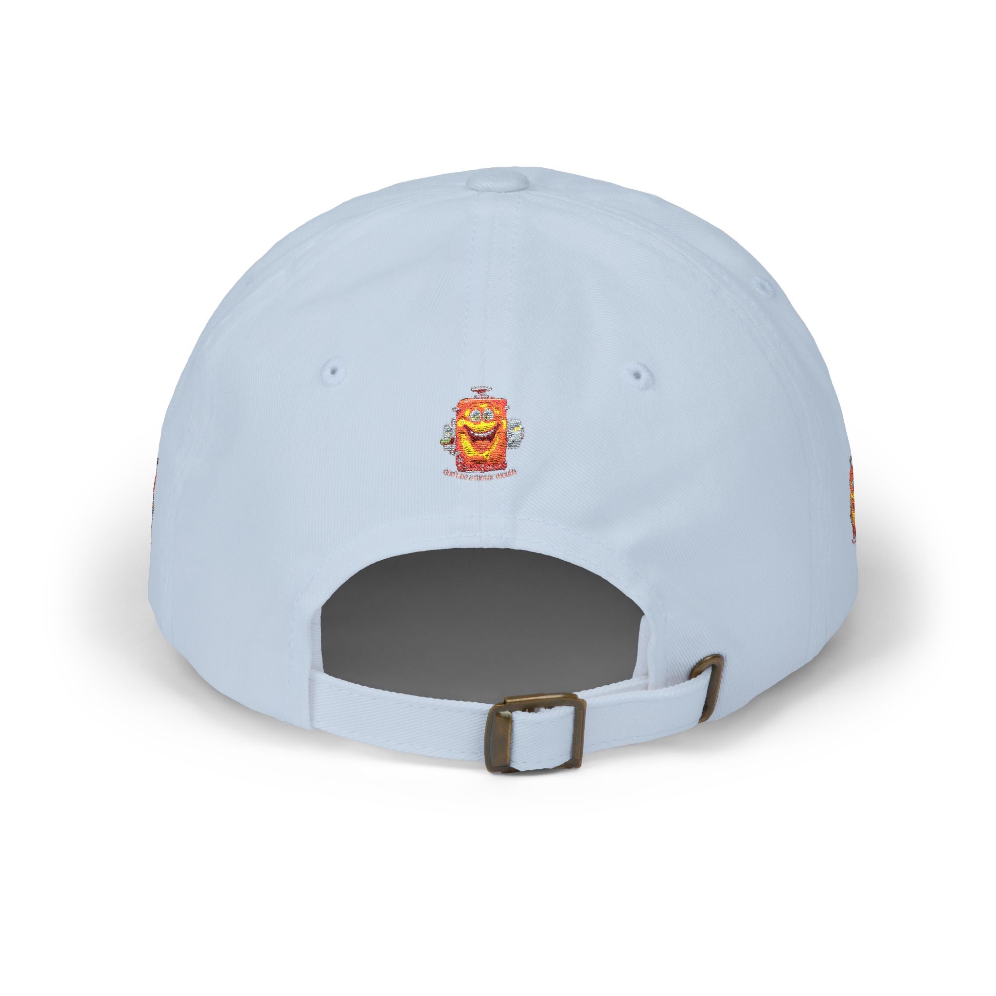 Smiling Cereal Mascot Dad Cap — Retro Breakfast Cartoon Embroidered Hat