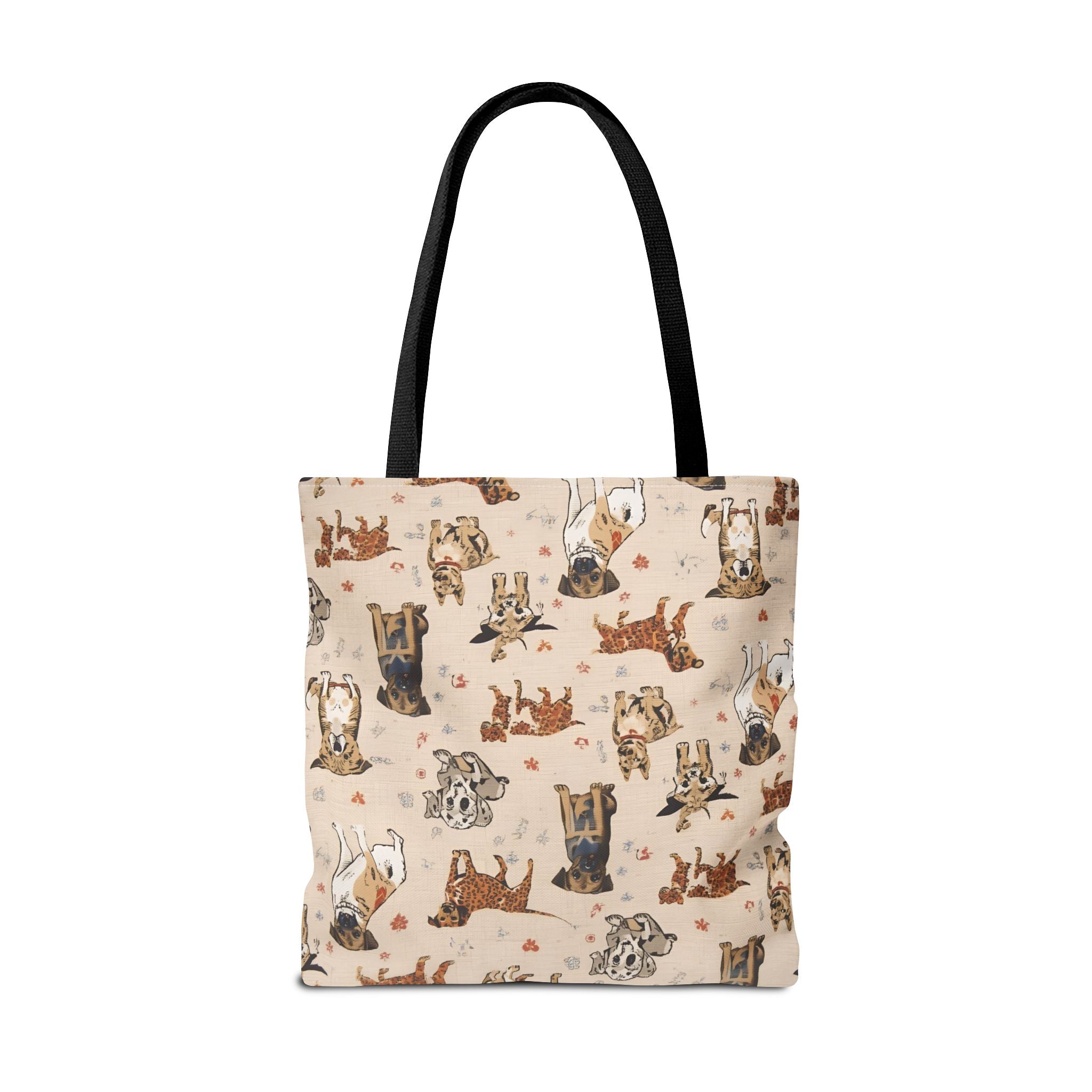 Dog Pattern Tote Bag — Cute Watercolor Puppies All-Over Print