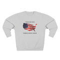 Patriotic USA Map Sweatshirt — "Proud of Our Heroes: Strength. Service. Sacrifice."