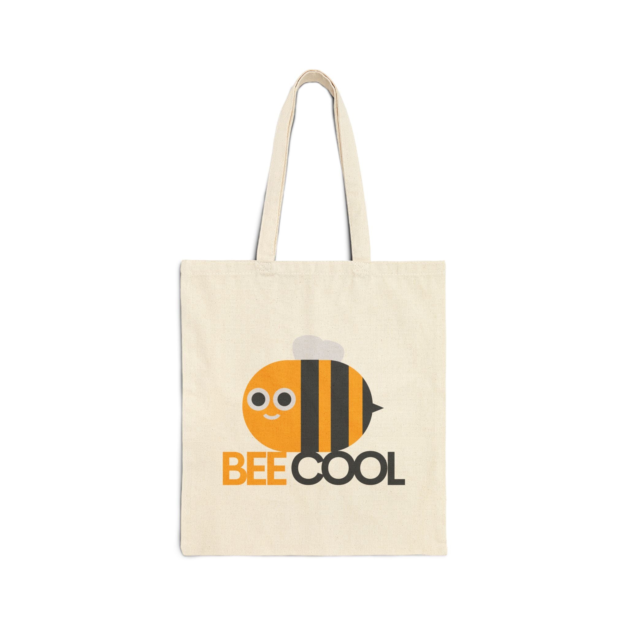Bee Cool Canvas Tote Bag — Cute Eco-Friendly Reusable Grocery Bag