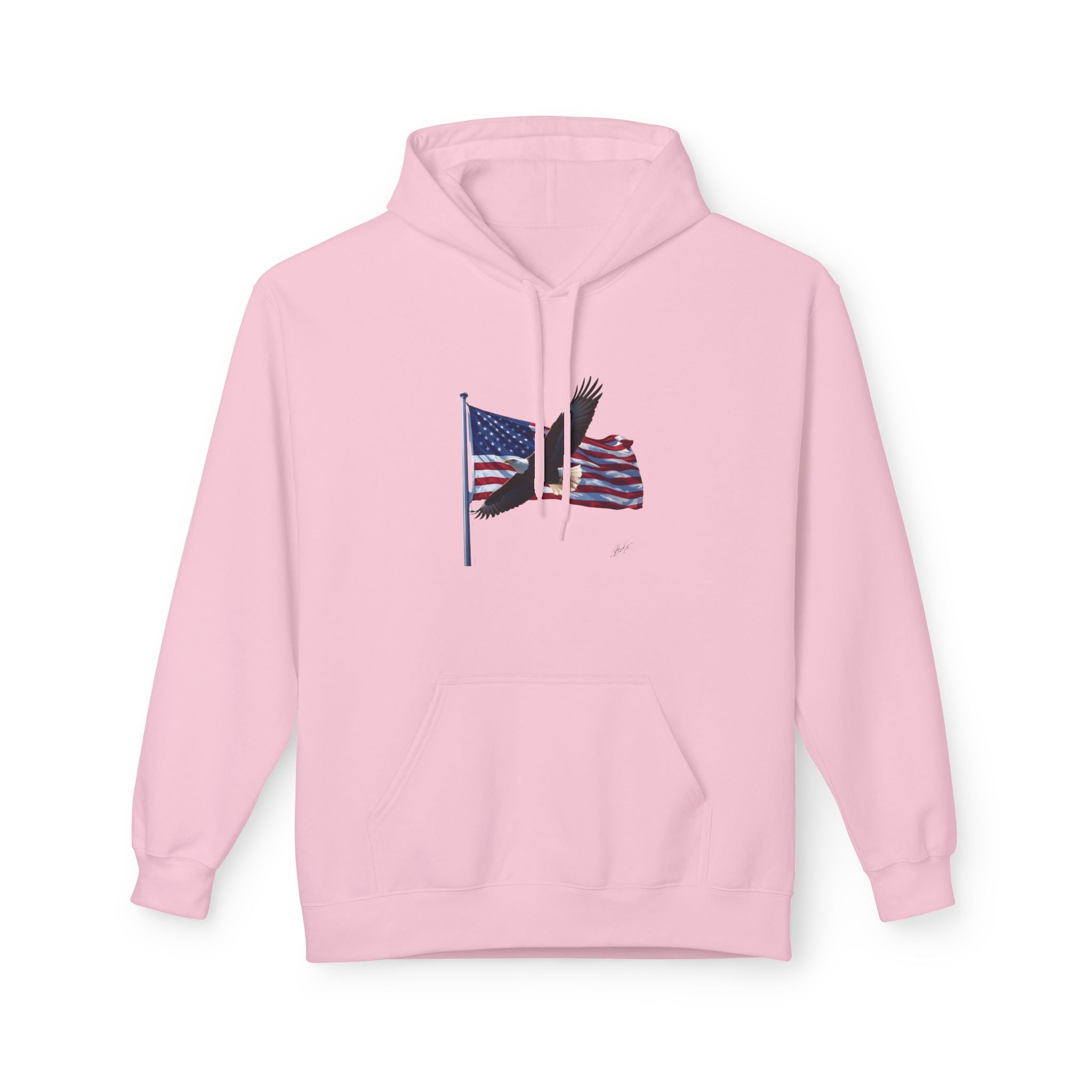 American Flag & Eagle Hoodie — Patriotic USA Bald Eagle Pullover