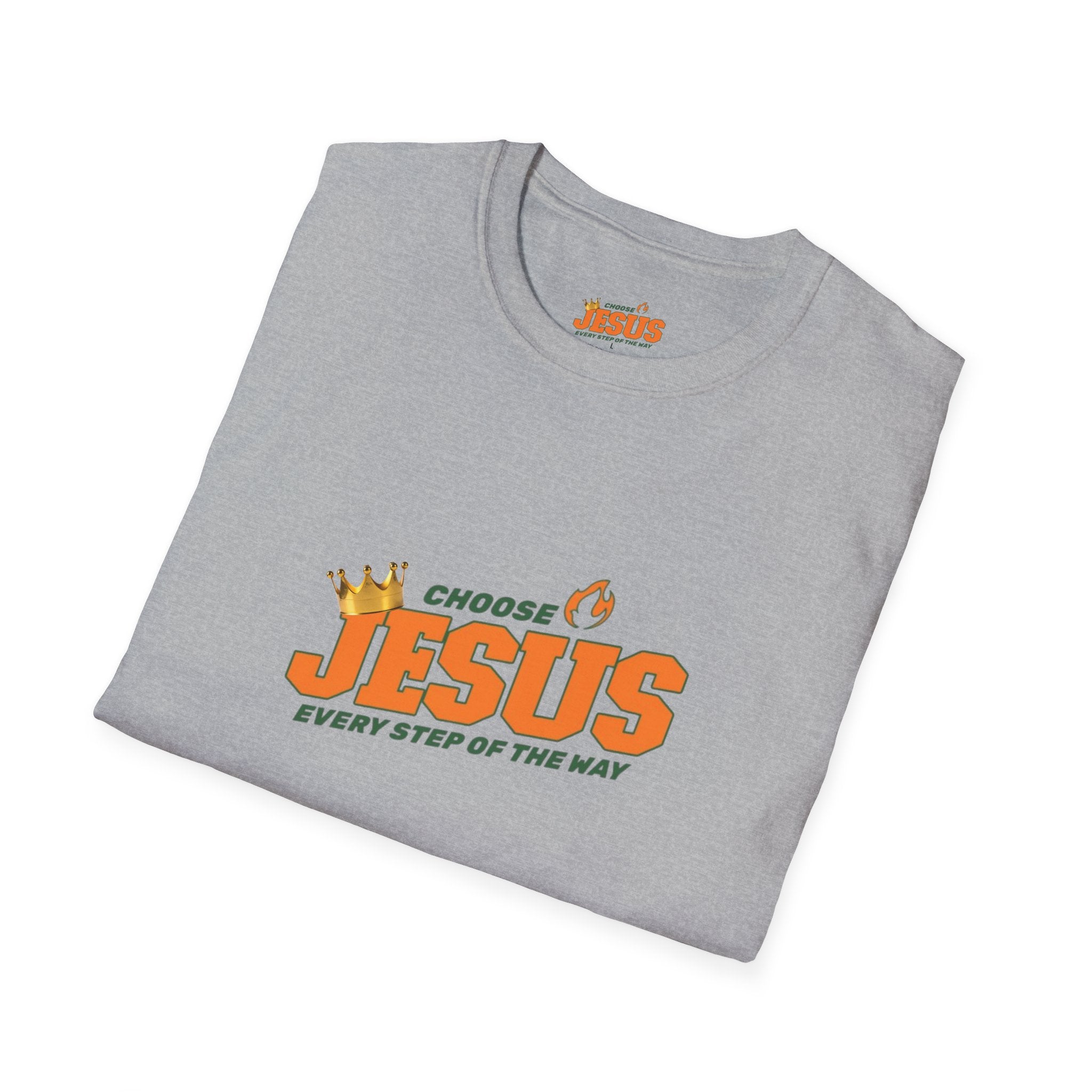 Religious T-Shirt: "Choose Jesus" Inspirational Tee – Every Step of the Way