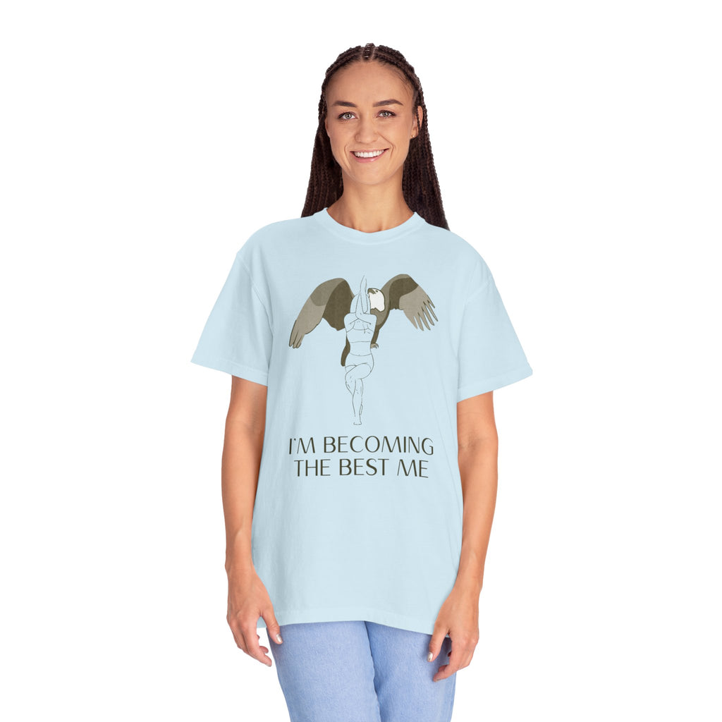 Becoming the Best Me T-Shirt — Inspirational Angel Wing Graphic Tee