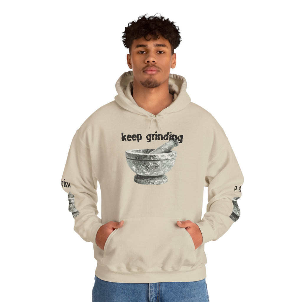 Keep Grinding Hoodie — Mortar & Pestle Graphic Hoodie