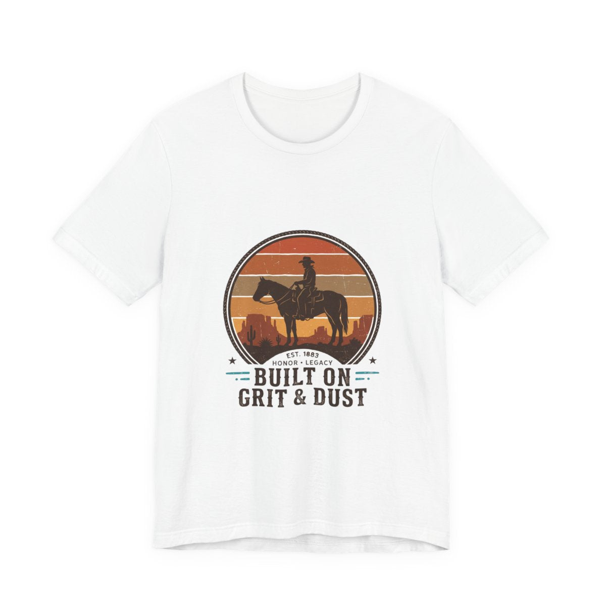 Built on Grit & Dust Cowboy T-Shirt | Western Americana Vintage Rodeo